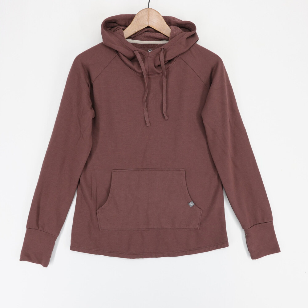 Free Fly Bamboo Lightweight Fleece Hoodie Hoodie Womens S Brown Pullover